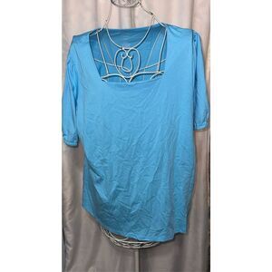 NEW WITH TAGS WOMEN St. John’s bay womens square neck shirt top PLUS size 2XL bl